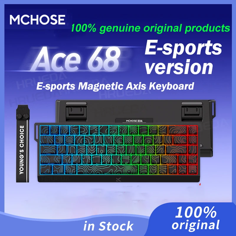 MCHOSE Ace 60 Pro 68 Magnetic Axis Mechanical Keyboard 0.01ms Latency RT 0.01mm 128K Customized Esports Gaming Keyboard Origina