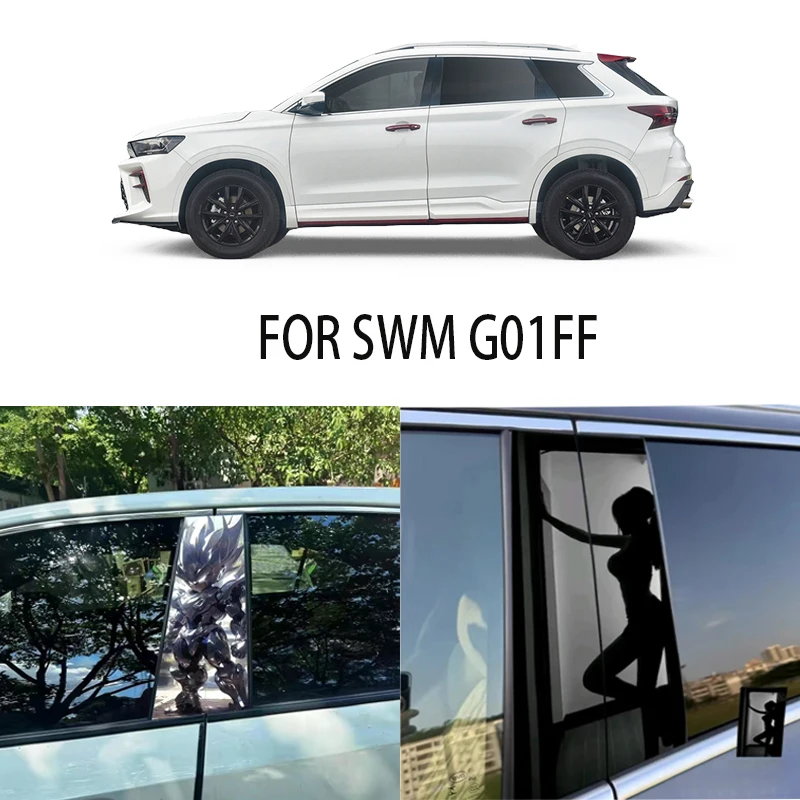 

Door Window Decoration Trims Pillar Posts Stickers Auto Styling For SWM G01FF Car accessories