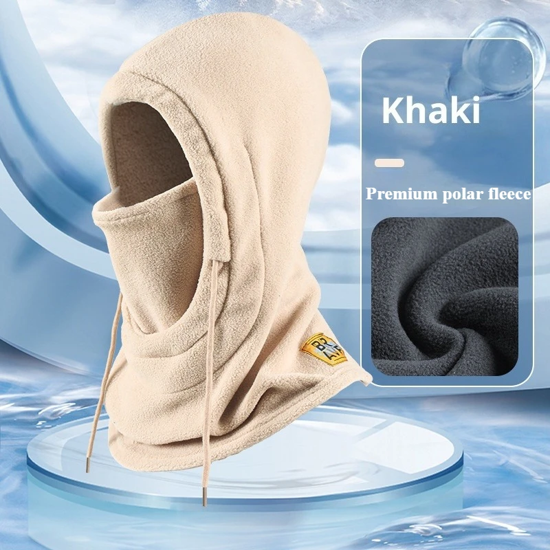Winter-Polarfleece, Outdoor-Radsport-Kopfbedeckung und Mütze, Skifahren – winddicht/kältebeständig/warm/Nackschutz, Polar-Fleece-Gesichtsschutz