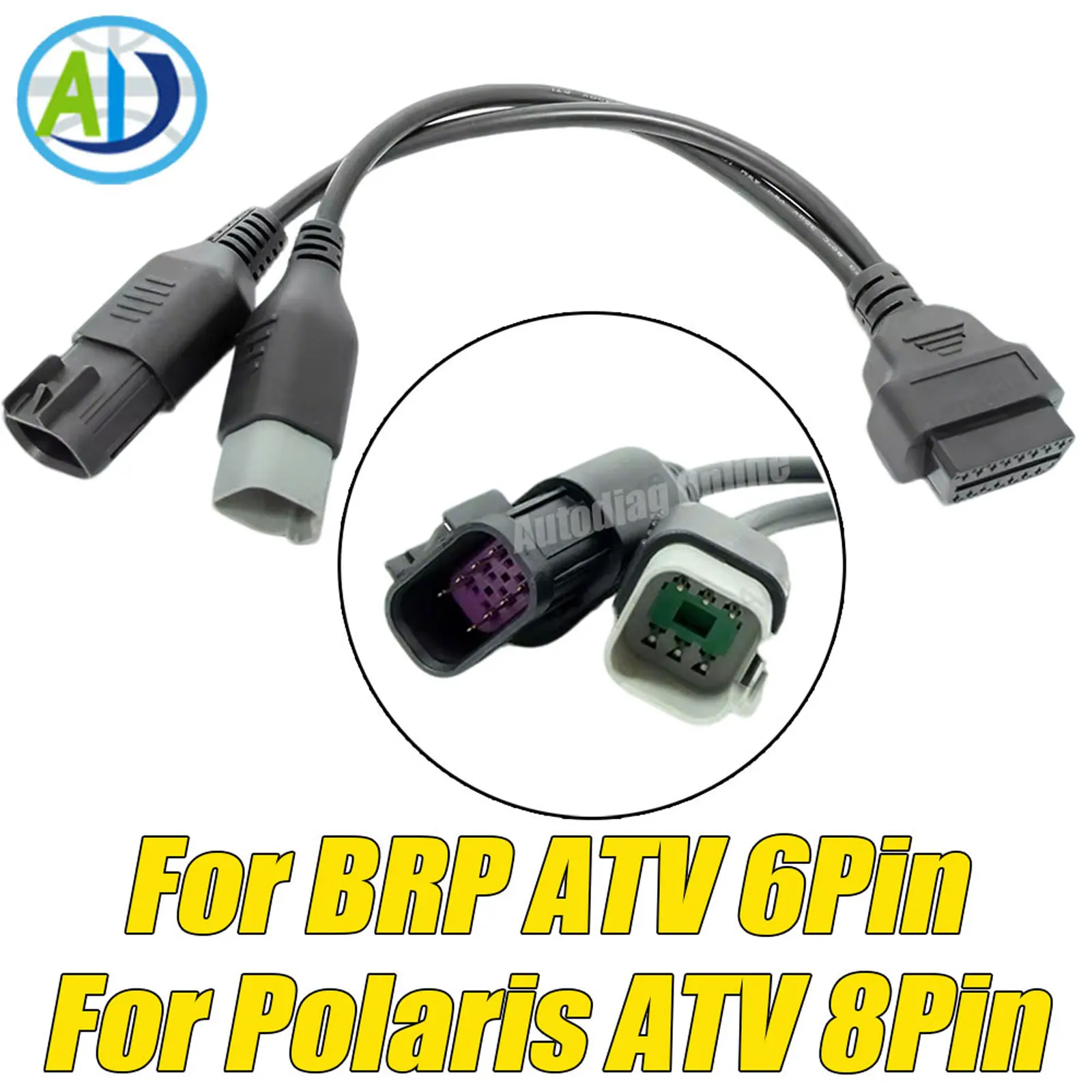 OBD2-Diagnosekabel für BRP Maverick/Outlander/Spyder, 6+8-Pin, für Polaris RZR/ACE CAN-AM ATV UTV OBDII-Scanner-Verbindungskabel – Detail 6