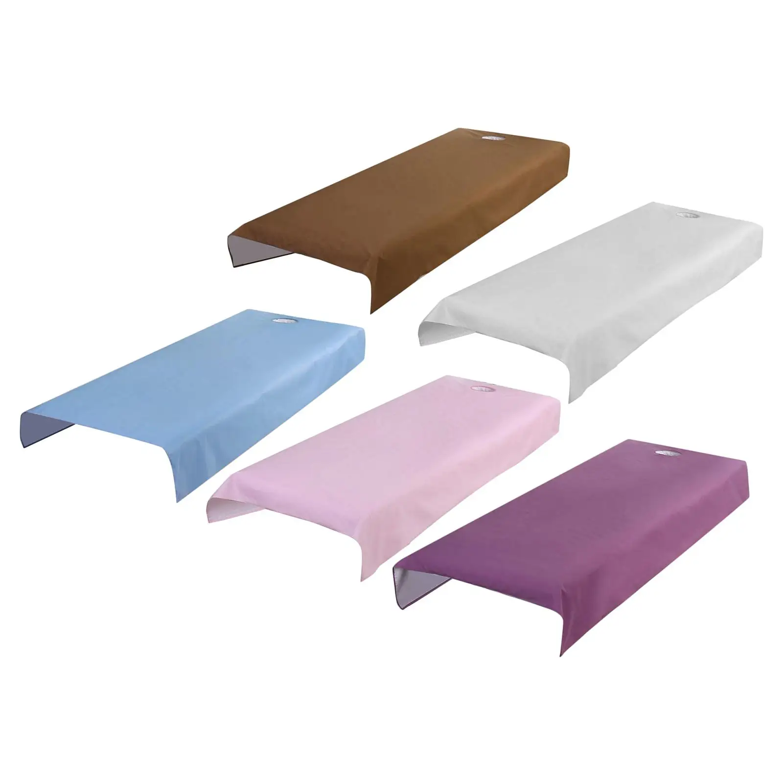 Drap de table en polyester pour salon de beauté, spa, massage, avec trou, textile de maison