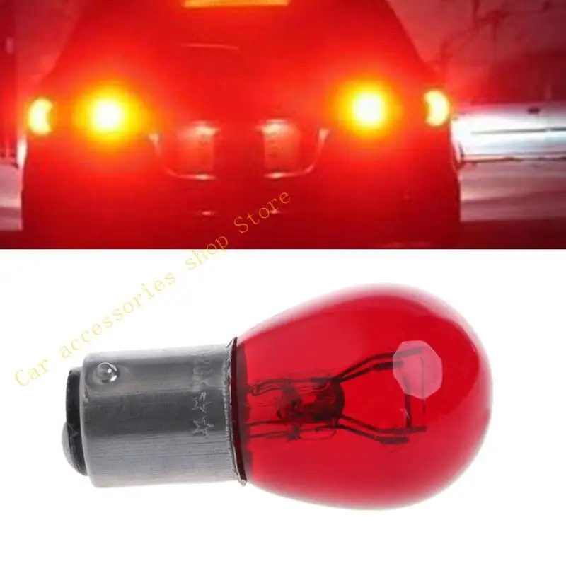 

T21E for DC 12V 5W Motorcycle Turn Lamp Braking Light Bulb Lamp Stop Light Retro Red Amber Glass Bulb