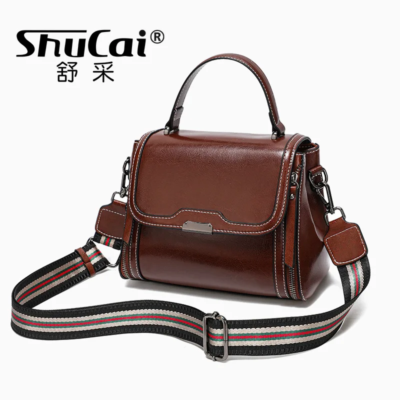 Genuine Leather Women\'s Crossbody Bags Female Commuter New Handheld Shoulder Bags luxury handbags