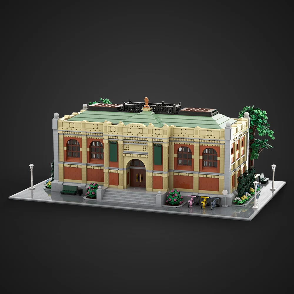 Klocki konstrukcyjne MOC Muzey Miejski Model Muzeum Historii Naturalnej Muzeum Sztuki w Milwaukee Klocki Architektoniczne Zabawka Prezent dla Dzieci