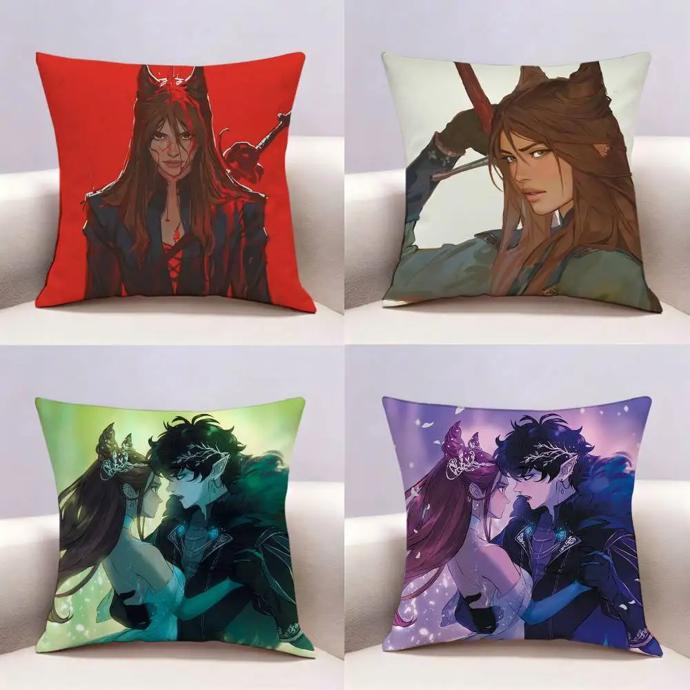 Novel The Cruel Prince Double-sided print Pillow Case Pattern Printed Pillowcase For Living Room Sofa Cushion Cover