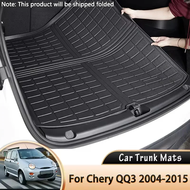 Car Boot Liner Cargo Rear Trunk Mat Luggage Floor Carpet Tray Waterproof for Chery QQ3 IQ Sweet Miles ZX50S Ruitesi Q1 2004~2015