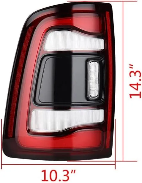 OE 68548947AA 68548946AA Pair LED Tail Lights w/ Blind Spot Black Bezel For 2019-2024 2500 3500  w/Blind Spot LED Tail Light Model
