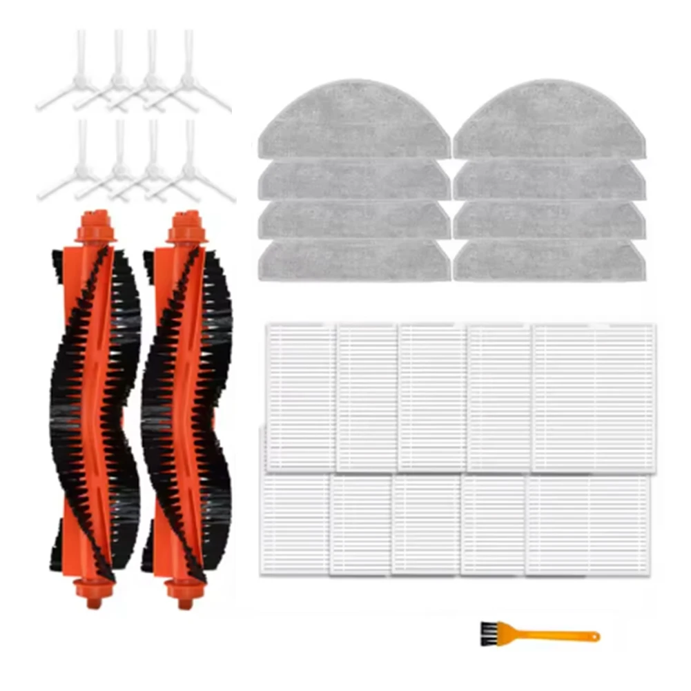 29 buah untuk S20 / D106 Robot penyapu Aksesori bagian pembersih pengganti sikat sisi utama Filter pel