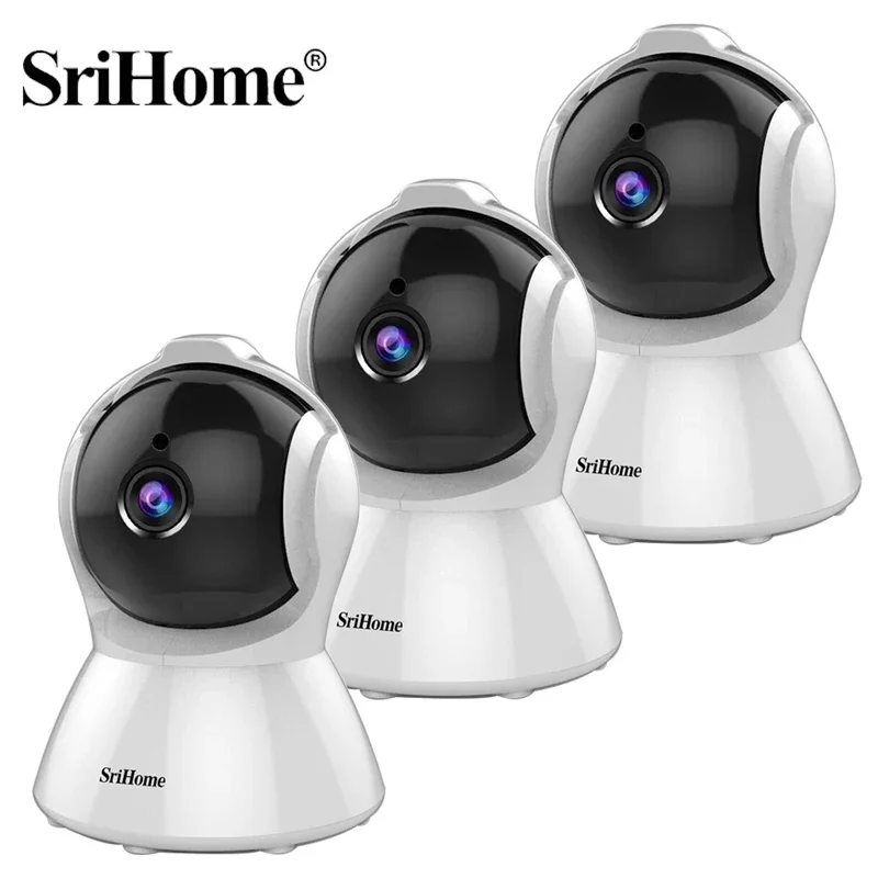 

Srihome 3PCS HD WiFi Camera AI Detect Automatic Tracking Security Smart Home Baby Monitor Indoor Wireless IP Surveillance Camera
