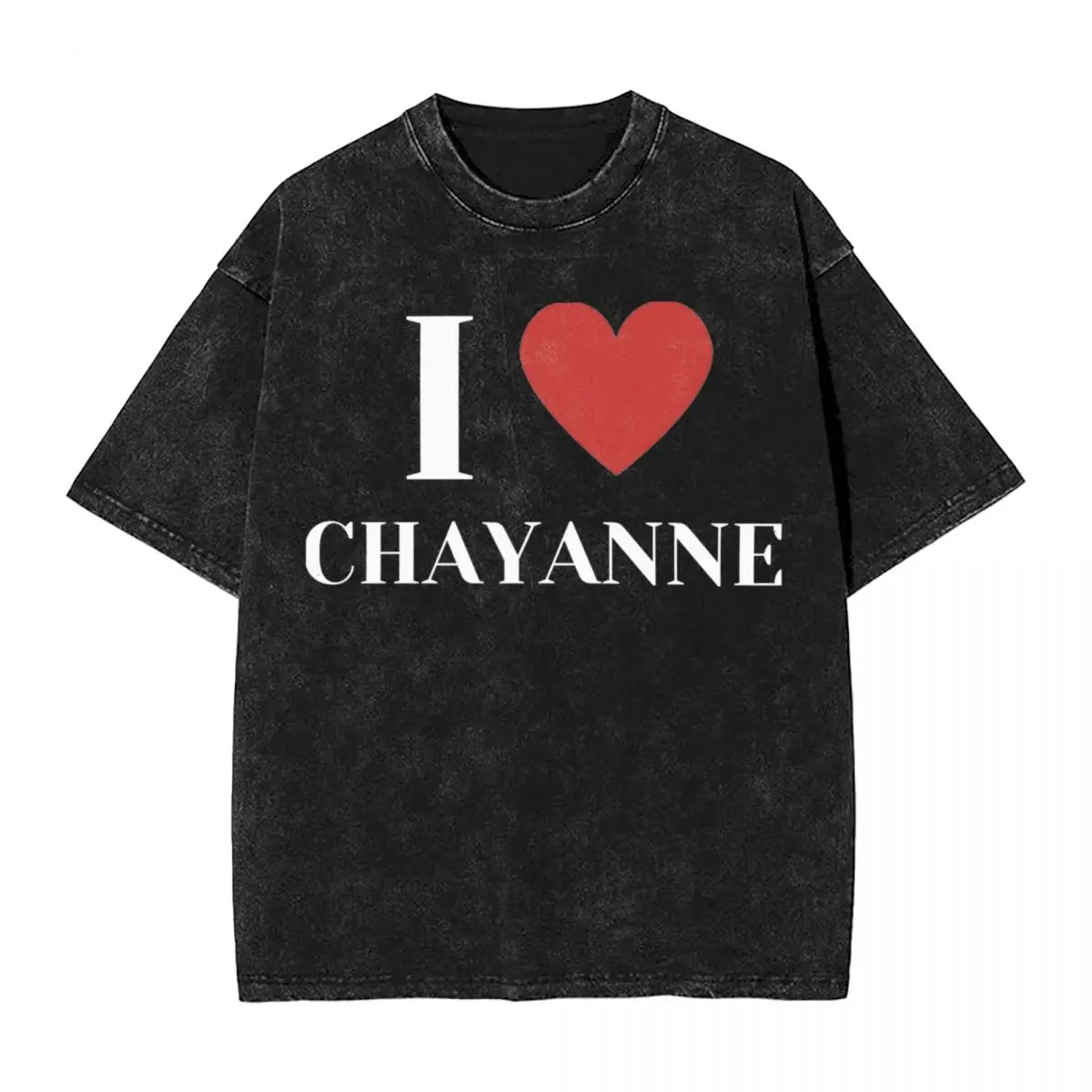 I Love Chayanne T Shirt Hip Hop Washed Short Sleeve Oversize T-Shirts Novelty for Men Women Tops Streetwear Graphic Printed Tees