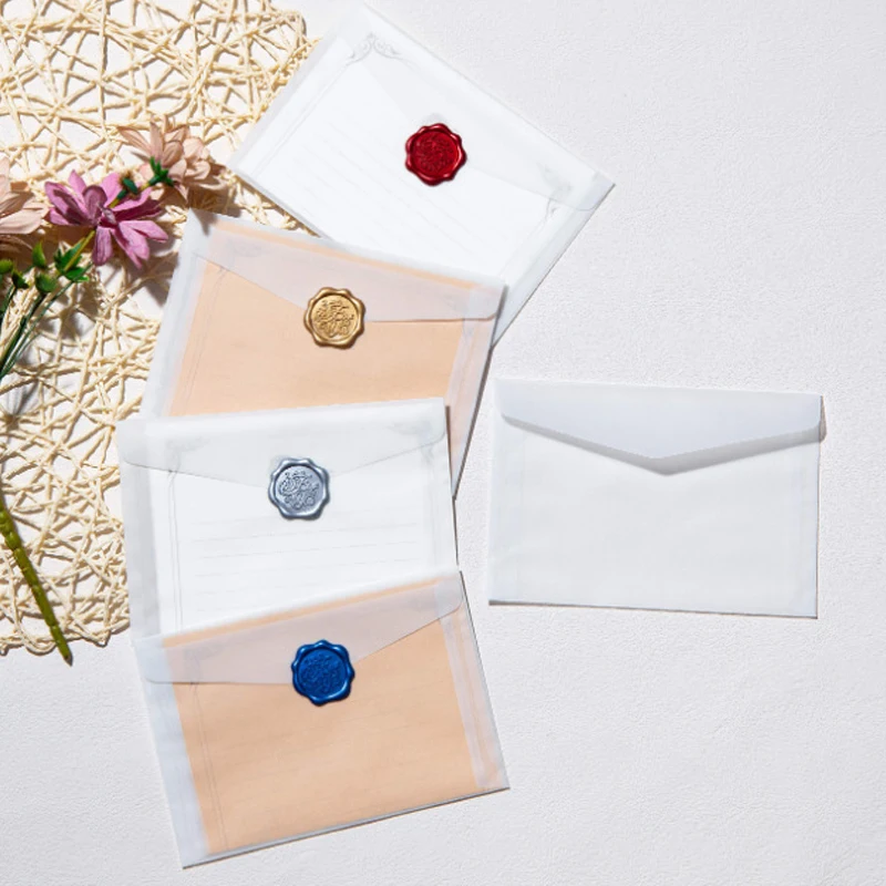 50Pcs/Lots Blank Translucent Envelope for Invitations 18.4x13.4cm Postcards Giftbox Sulfuric Acid Paper Wedding Business Letters