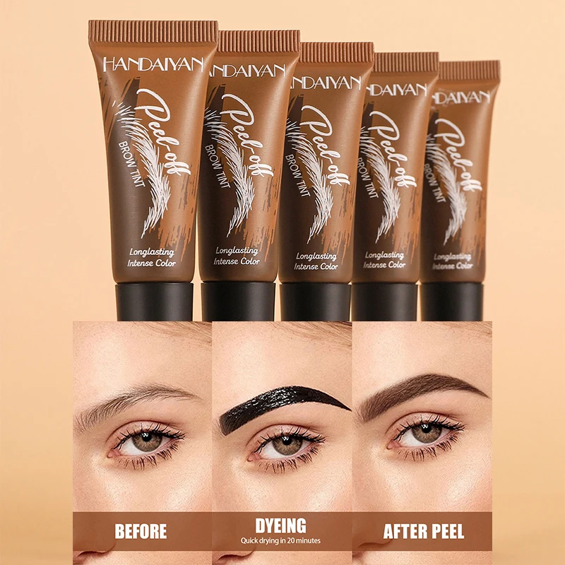 Crème de teinture pour sourcils, Gel de teinture pour sourcils, imperméable, longue durée, zéro dommage, tatouage, sourcils tridimensionnels