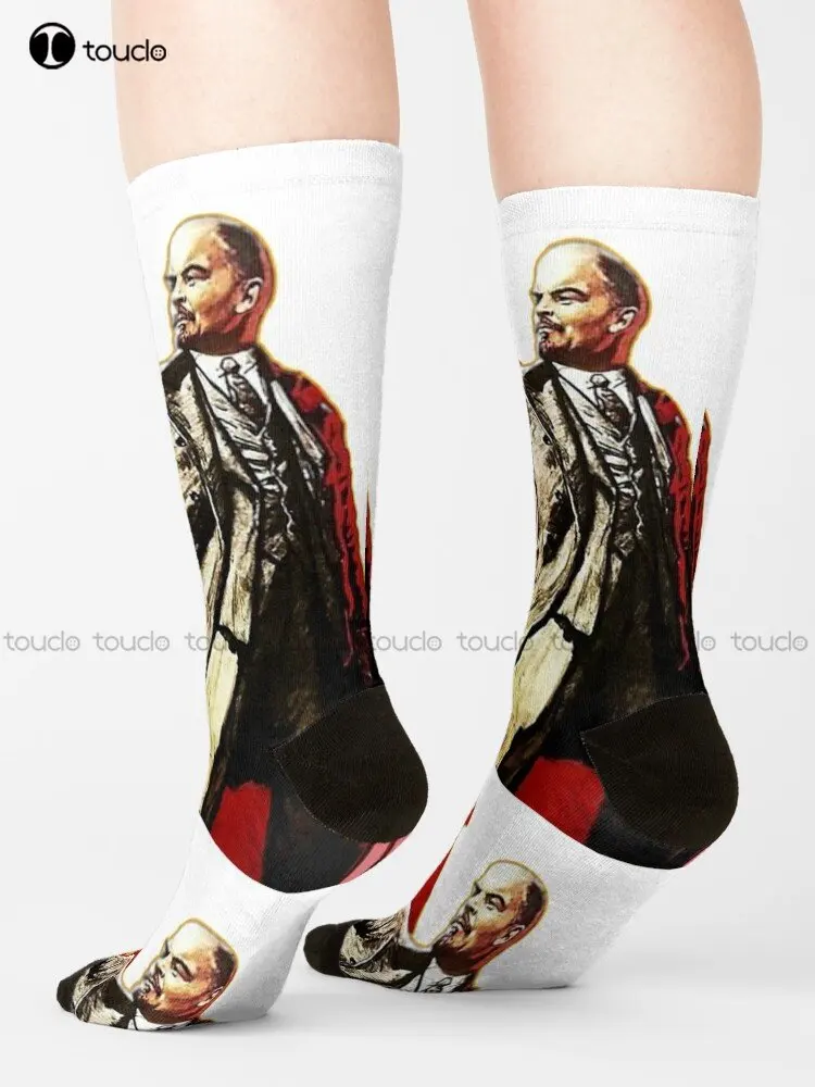 Comrade Lenin Vladimir Lenin Socks Boys Socks Personalized Custom Unisex Adult Teen Youth Socks Custom Gift 360° Digital Print