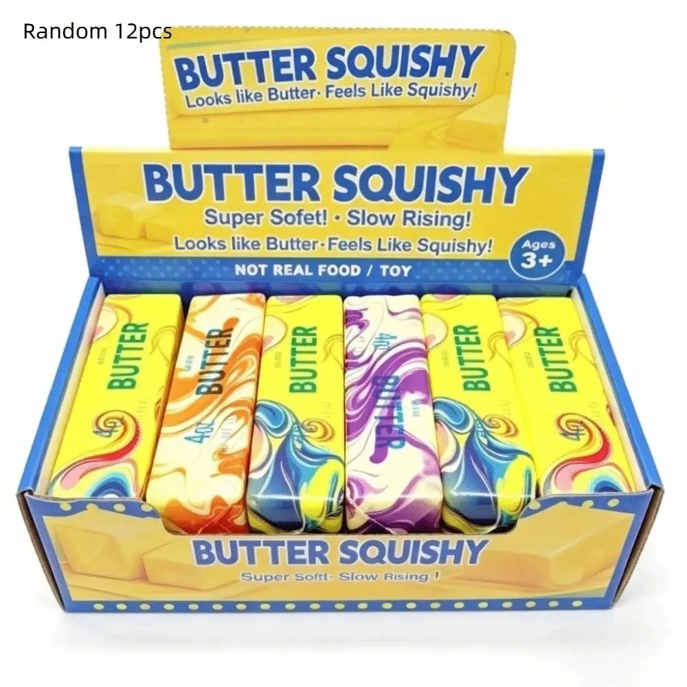 Slow Rebound Butter Stick Fidget Toy 13.5cm Length Bar Squeeze Butter Stick Squishy Toy Slow Rising Butter Stick Squeeze Toy