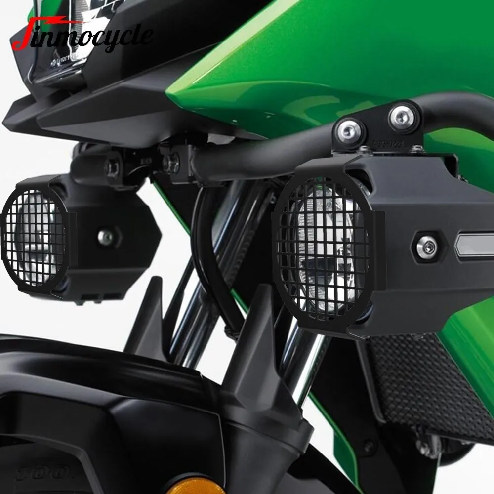 

For Kawasaki Versys-X 300 2017-2024 2025 Versys 650/1000 Fog Light Protector Guards Motorcycle Spotlight Auxiliary Light Cover