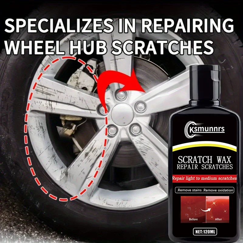 طقم إصلاح عجلة الدراجة النارية العالمي - معجون إصلاح خدوش العجلة المصنوعة من السبائك، وإزالة الأكسدة ومعجون التلميع، عالي الجودة