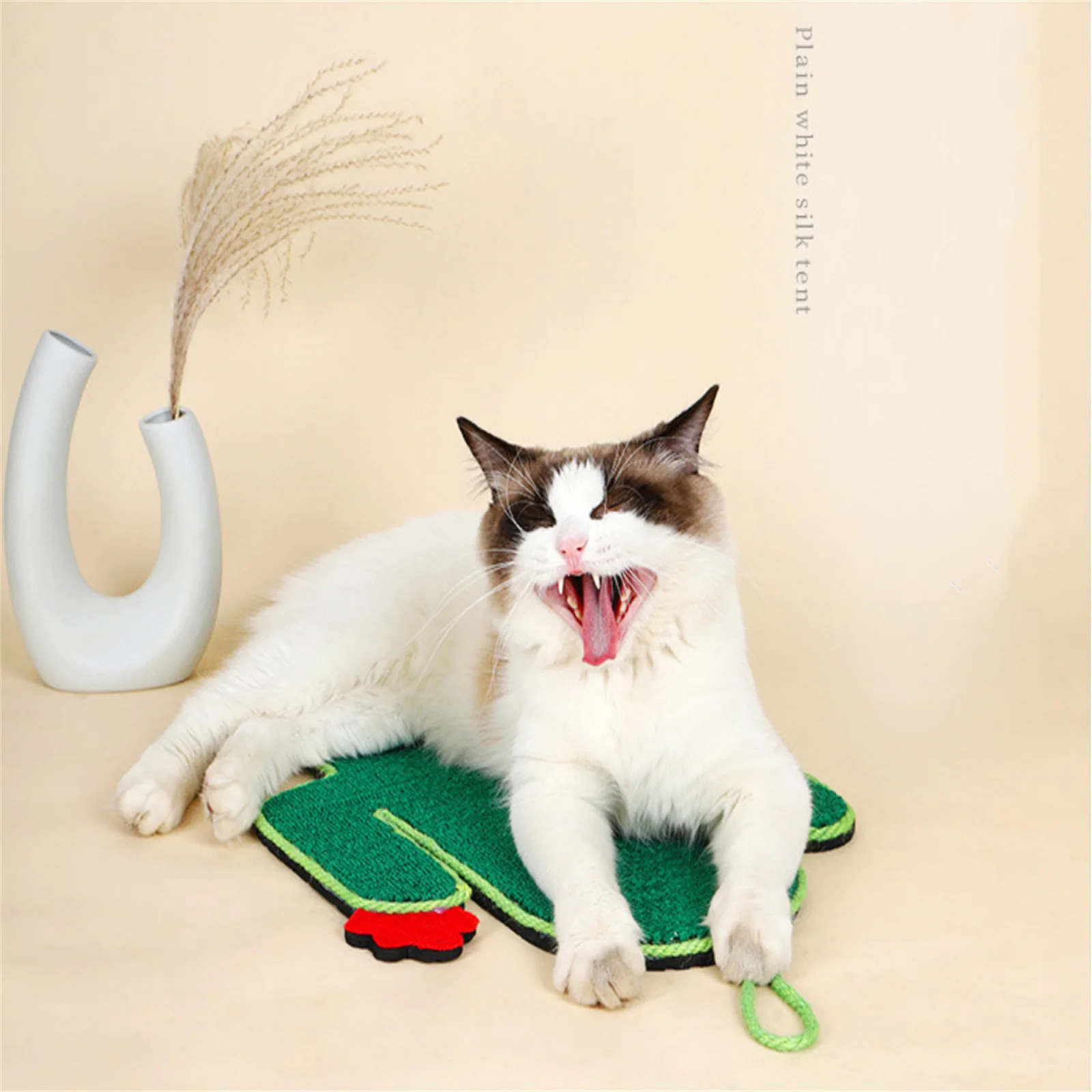 

Cactus Shaped Wall Sisal Scratching Tool Cat Scratcher Kitten Scratching Toy