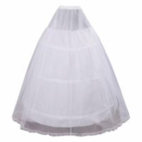 3 Hoop Crinoline Petticoat Skirt for Women Under Dress Long Half Slips Underskirt for Wedding Dresses Ball Gowns Tutu White