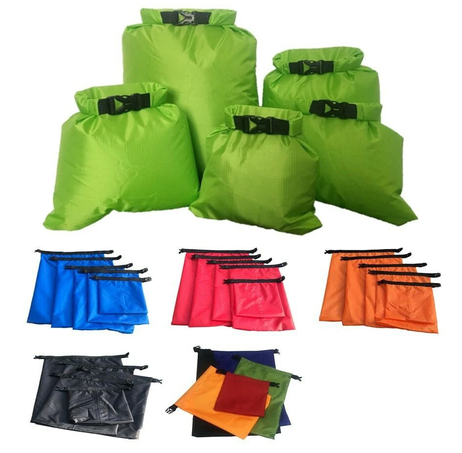 

5 pcs Waterproof Bags Set Waterproof Dry Bags S-M-L-XL-XXL for Boating Kayaking Camping with PU Coating Storage Pouch