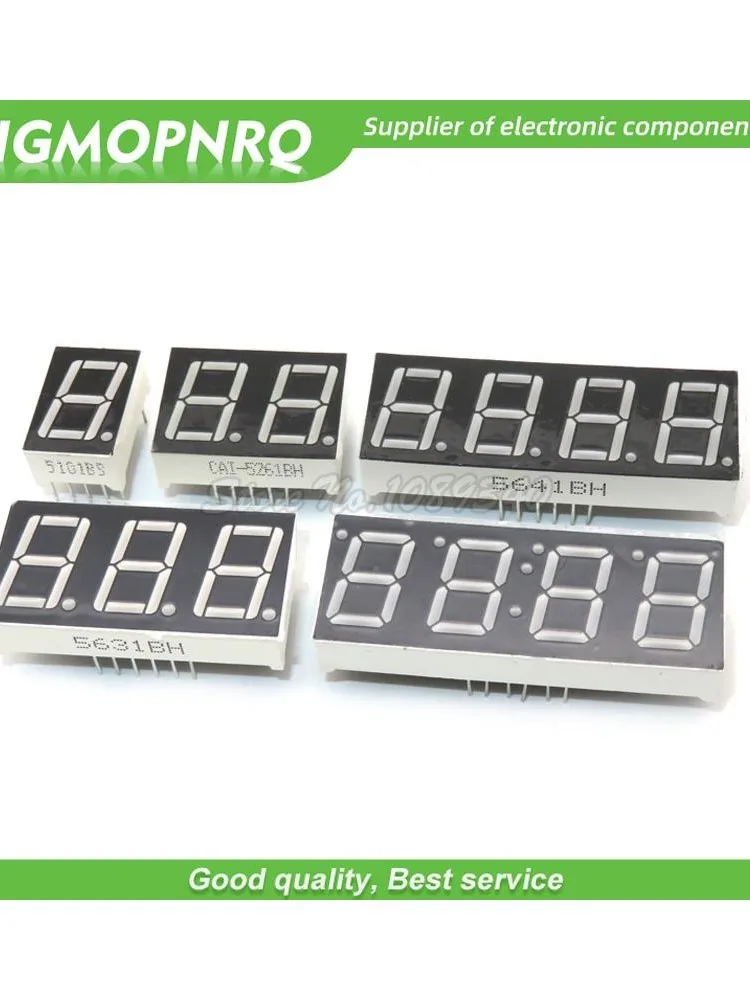 5 sztuk 0.56 cala cyfrowy w kształcie tuby 1 Bit/2 Bit/3 Bit/4 Bit/4 Bit czas czerwony wyświetlacz LED wspólna katoda/anoda cyfrowa 0.56 cala led — zdjęcie 2