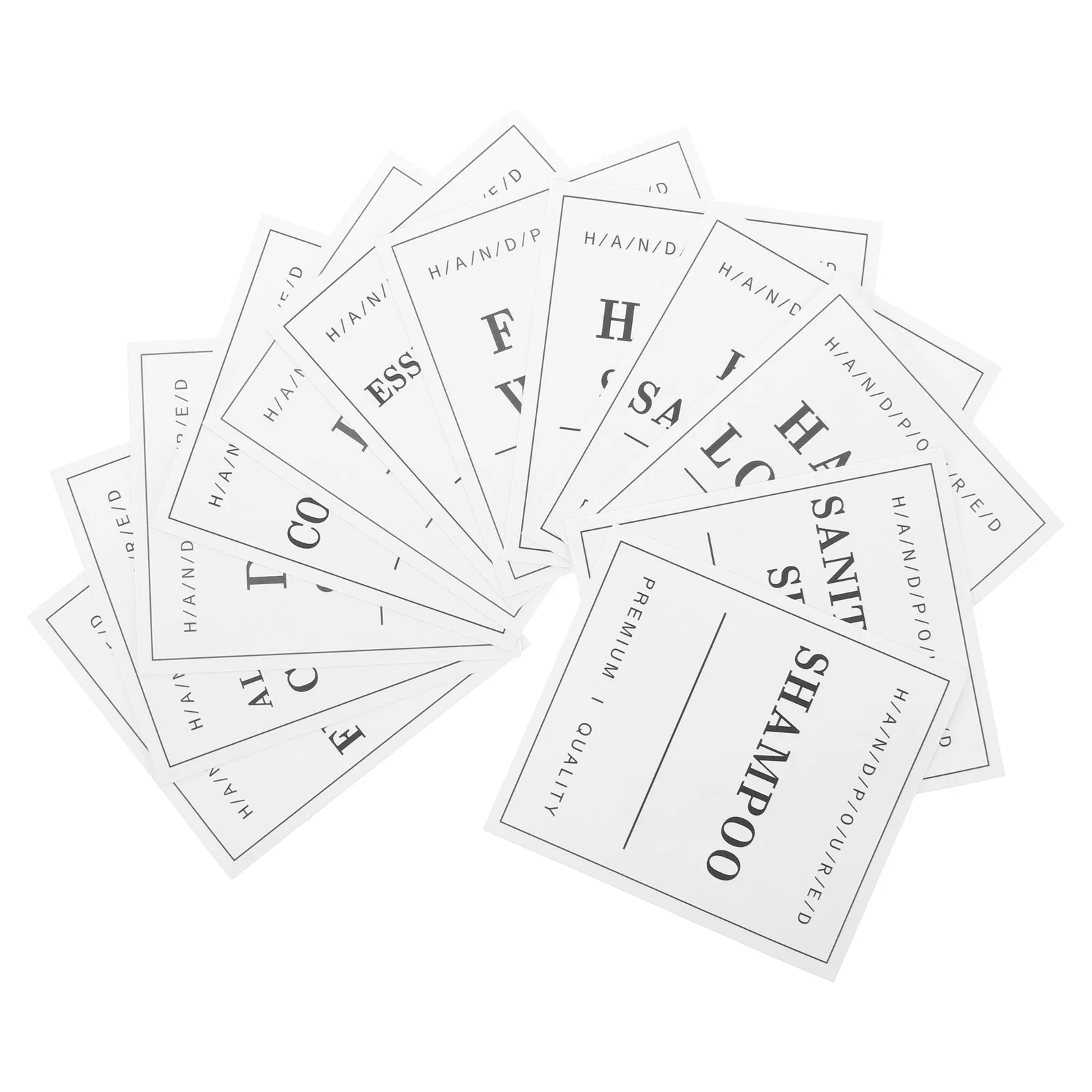 

12Pcs Shampoo Bottle Labels Waterproof Bathroom Label Stickers for Containers Sub-Bottling Organization Elegant Simple Color
