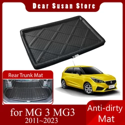 Car Special Rear Trunk Mat for MG 3 MG3 2011~2023 2012 2013 2014 2022 Waterproof Luggage Rug Pad Space Liner Cover Accessories