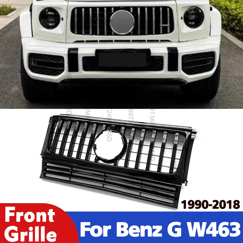 

Gloss Black AMG Style Replacement Front Grille for Mercedes G Wagon W463 1990-2018 | Easy Installation for G500 G63