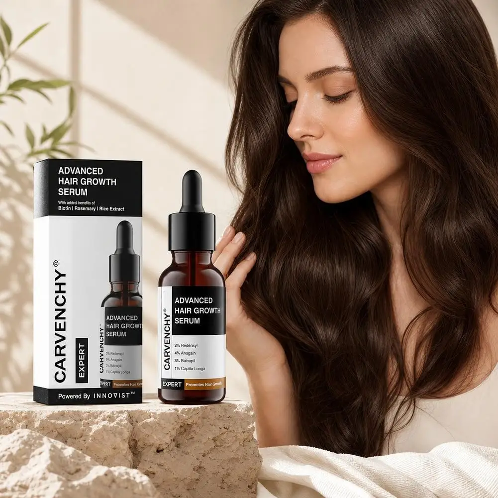 Carvenchy 30ml Advanced Hair Care Serum With Biotin Rosemary Rice Extract Nourish Hair Root Improve Scalp Environment