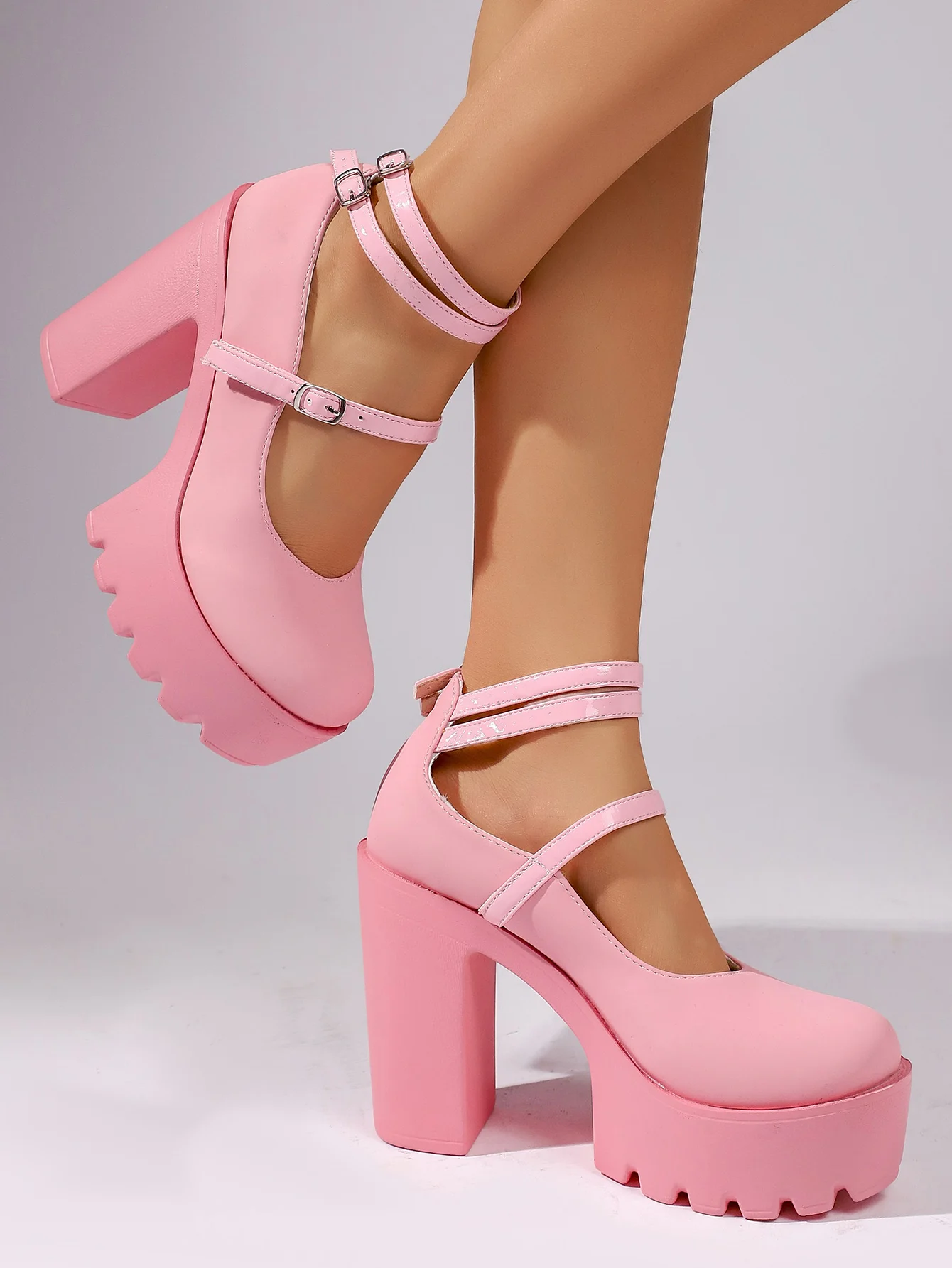 High Heels Damen Mary Janes Schuhe Frauen Plateau Mode Sandalen Sommer Neue Kleider-Lolita-Schuhe Chunky Pumps Zapatos Mujer – Detail 9