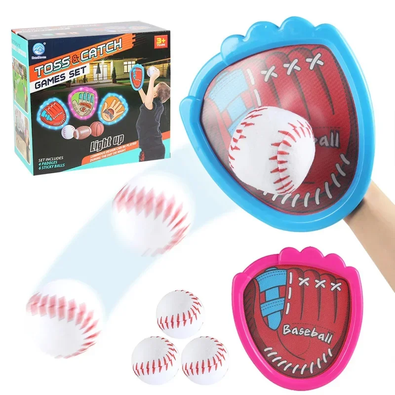 Ball Throwing and Catching Game Set Hook and Loop Ball Throwing Game Outdoor Camping Sports Toys Parent-child Interactive Game