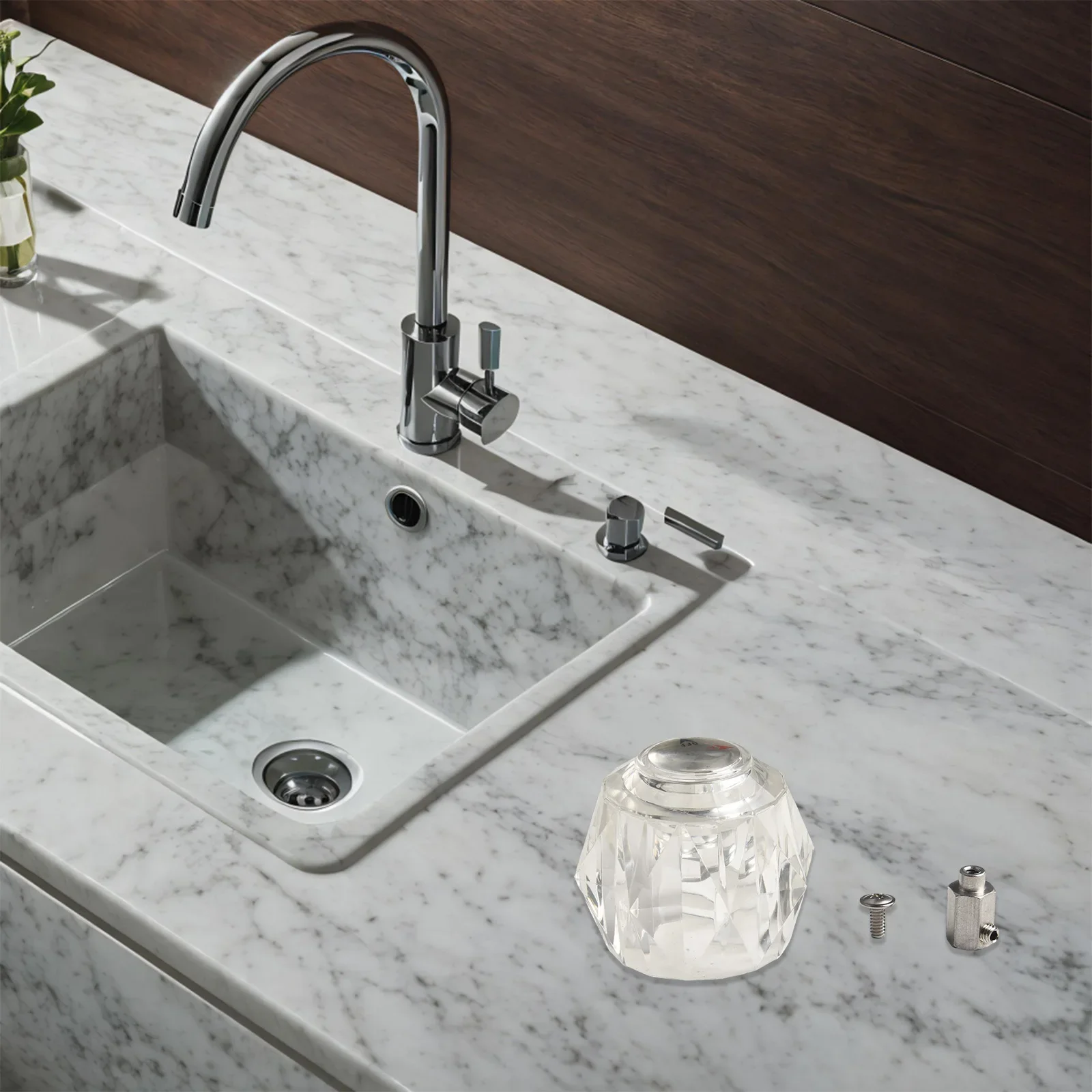 Replacement Hot and Cold Faucet Shower Knob Compatible with Foundation and For RP41661 Plastic and Aluminum Knob Handle