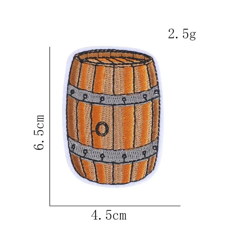 Cartoon Beer Pattern Embroidery Cloth Sticker Clothing Accessories Cross-border Set Adhesive DIY Badge Decoration Spot