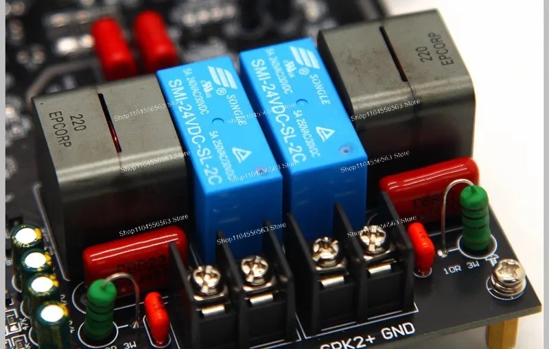 High-power Class D digital amplifier board dual-channel bridging 1000W with switching power supply