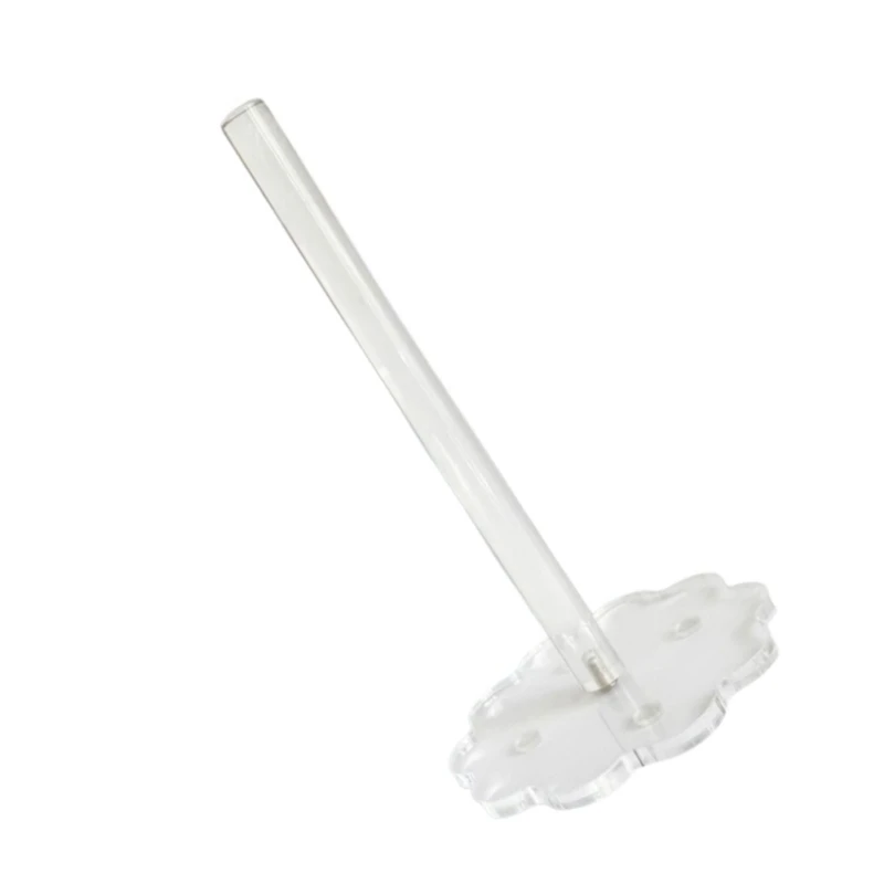  Paper Towel Rack with Wide Base Roll Dispenser for Kitchen Use in Clear Acrylic
