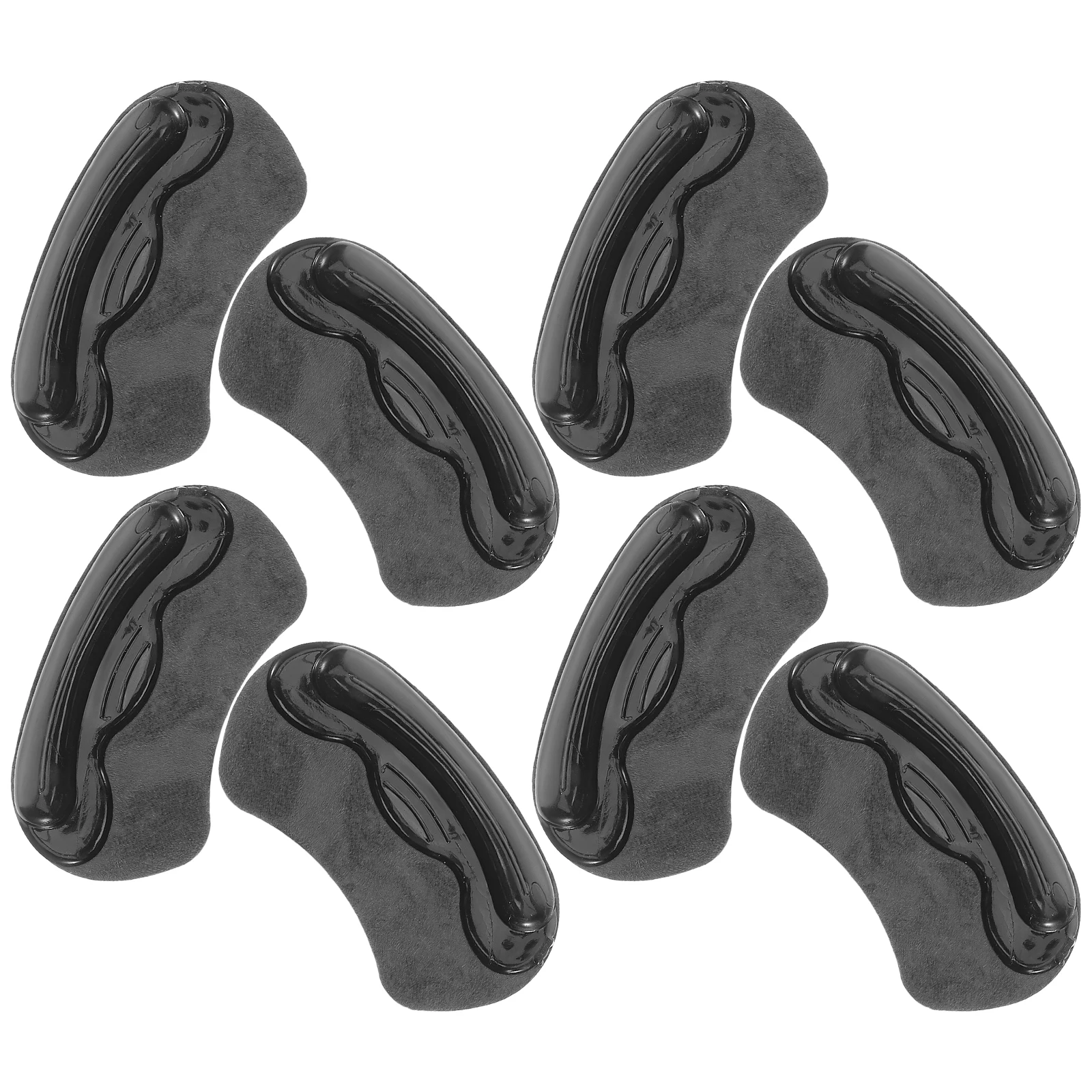 

4 Pairs Anti heel Wear Silica Gel Inserts Black Reusable Heel Pads Strong Adhesion High Heel Protectors Shoe for women