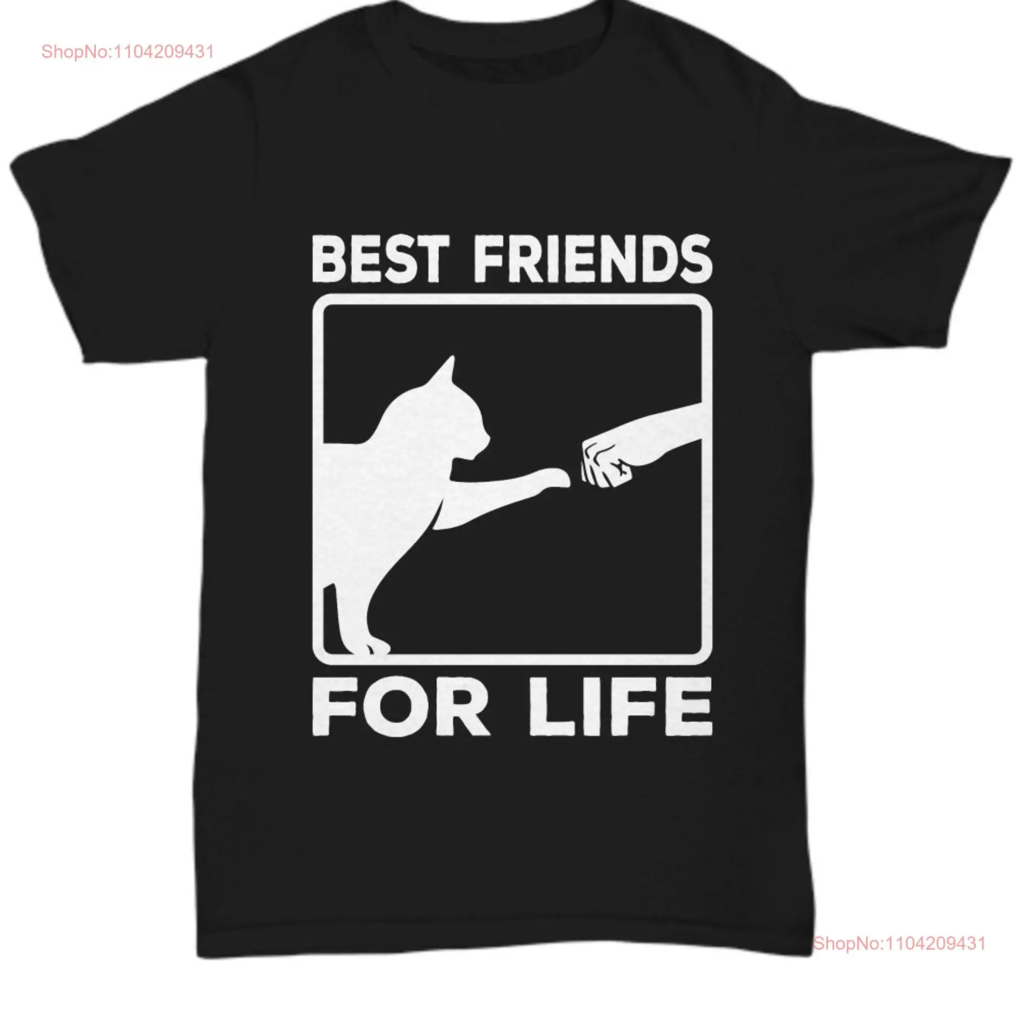 Mejores amigos para la vida caT camiseta unisex regalo amante manga larga o corta