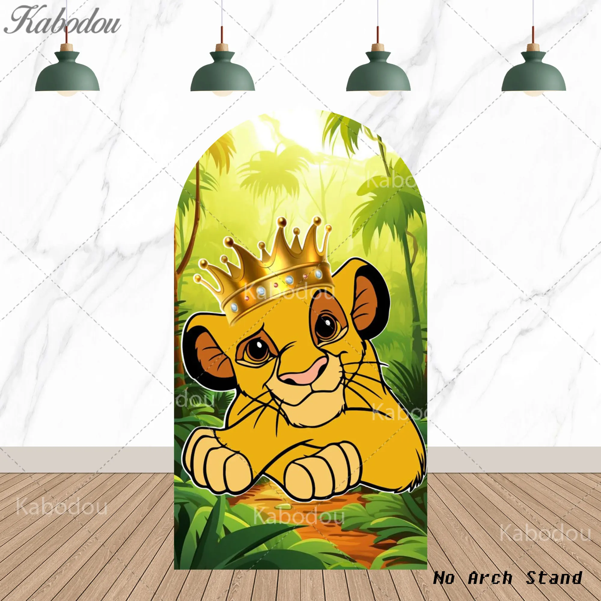The Lion King Party Arch Backdrop Child Boy Birthday Background Decor Hakuna Matata Cover Yellow Simba Baby Shower Banner Props - view 3