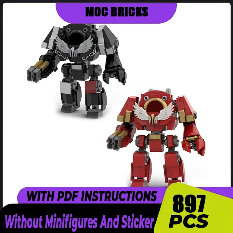 Hammer Battle Angel Mech Moc Building Bricks Technology Popular Games Model Modular Blocks Gift Christmas Toys DIY Sets Assembly