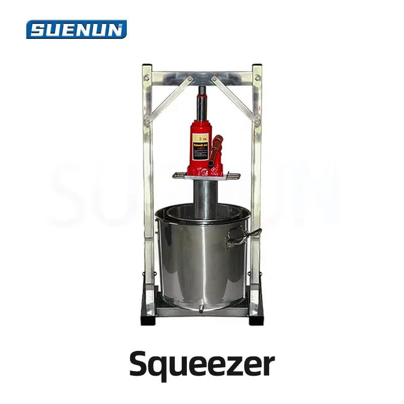 Commercial Grape Press Food Grade Stainless Steel Fruit Crusher Juicer Juice Residue Separator Large Capacity Detachable Press