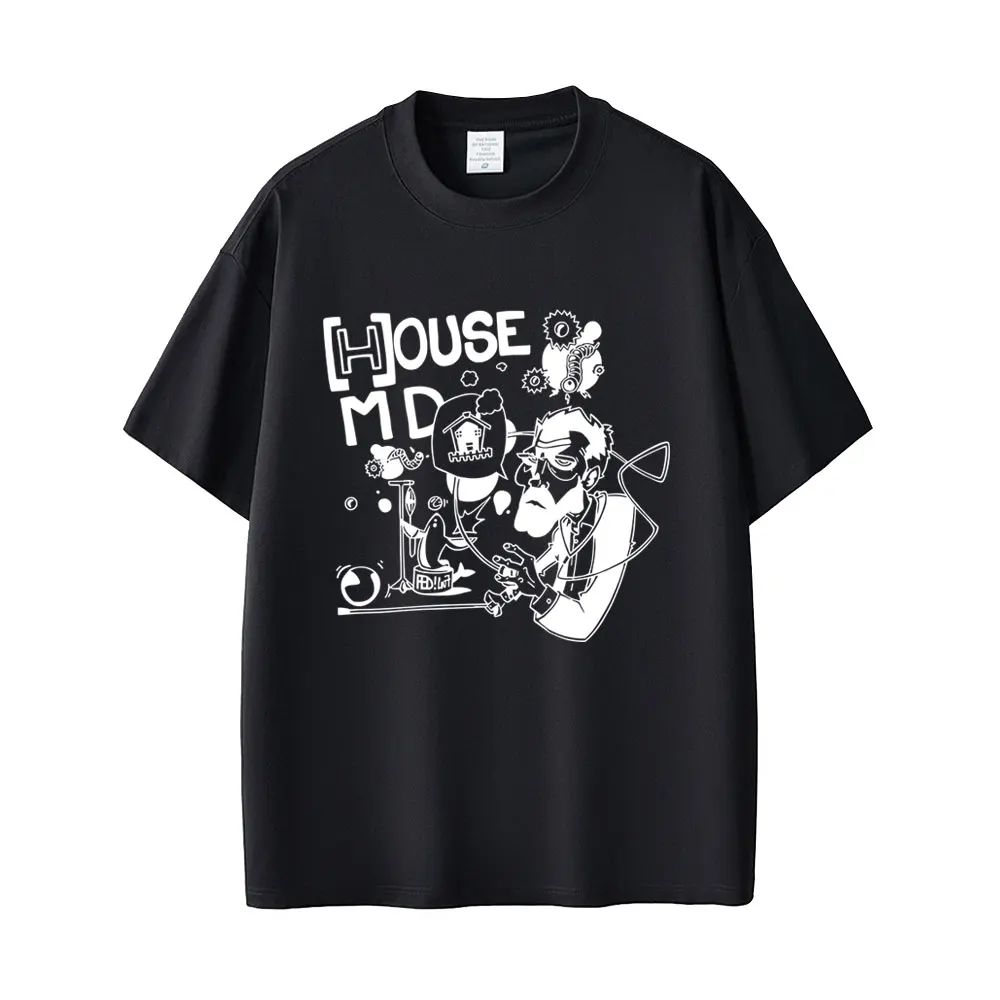 Gregory House MD Funny Meme Graphic T-shirt Men Women Clothing Fashion Casual Humor T-shirts Male 100% Cotton Oversized T Shirt