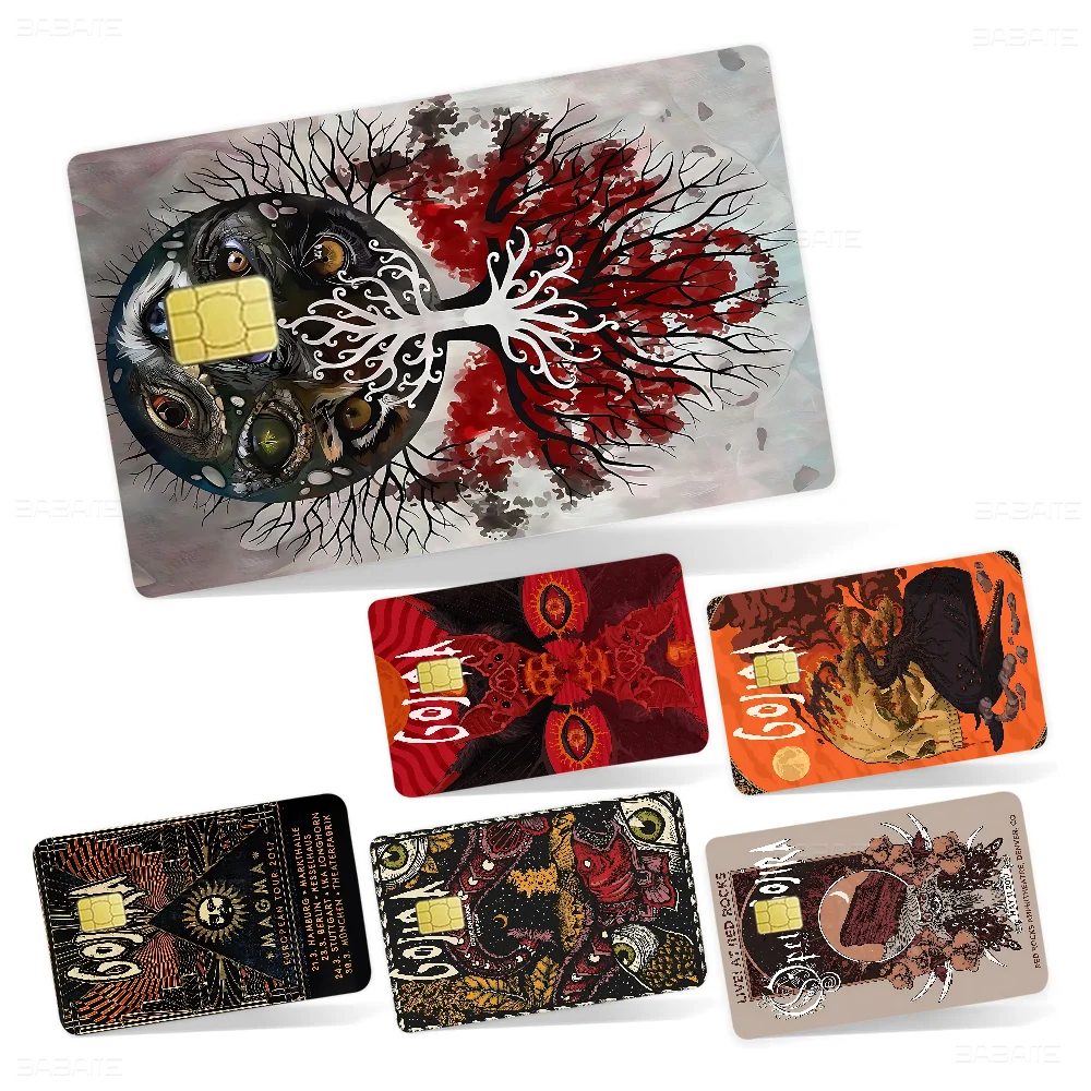 

G-Gojira Band Credit Card Skin Stickers For VISA Bank Card Transportation Card Waterproof Sticker Anti-scratch Women Gift