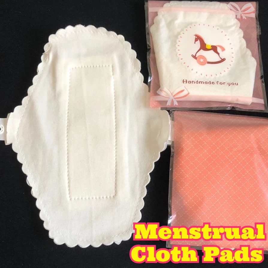 Washable Menstrual Cloth Pads 18cm Breathable Cotton Feminine Pad Waterproof Layer Panty Liner Soft Absorbent Reusable Maternity