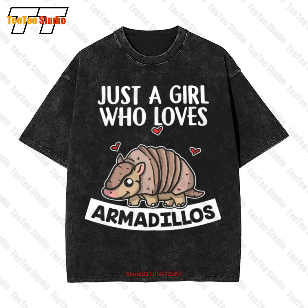 

Винтажная футболка большого размера Just A Girl Who Loves Armadillos Armadillo X1A8