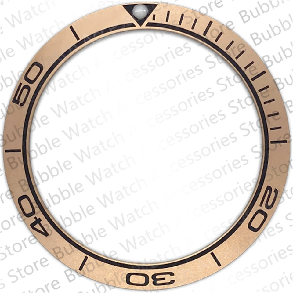 Inserto per lunetta in ceramica nera blu oro 38mm adatto per orologio da polso meccanico Omg HaiMa600