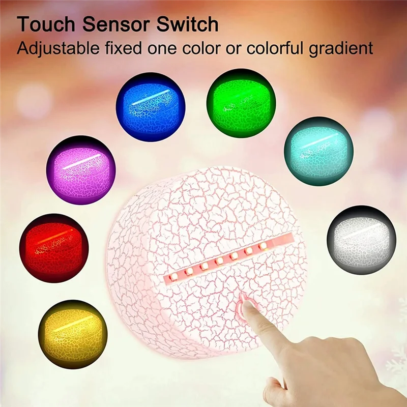 LUWEI 3D Night Light Base Colour Changing Luminous Base Light USB Interface Led Light Display Base Night Light Plastic Base