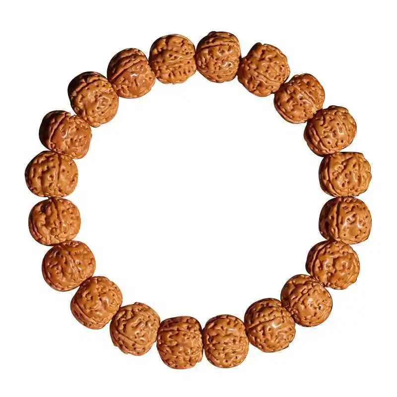 Beefy Tree King Rudraksha Bracelet Double Dragon Pattern Buddhist Prayer Beads Wristband for Men and Women Gifts
