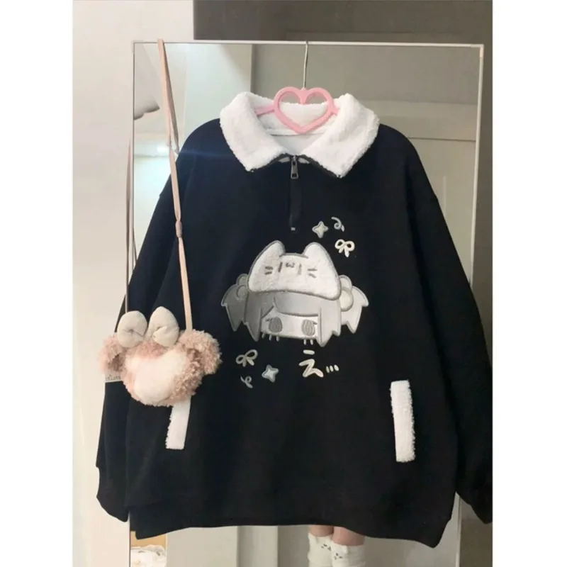 Autumn Subculture Japanese Shirts Pullover Women Y2k Clothing Amercain Vintage Coats Kawaii Sweatshirts Harajuku Thin Hoodies