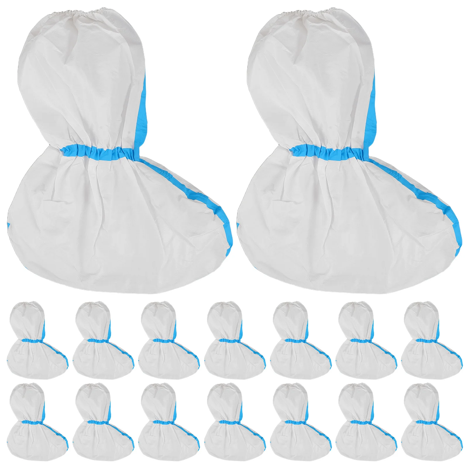 

10Pairs Waterproof Boot Covers Thick Non-Woven Fabric Rainproof Shoe Covers Midcalf Disposable Overshoes for Outdoor Cleaning