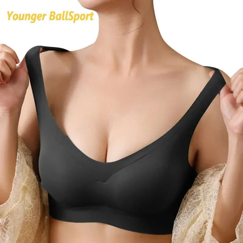 2024 Seamless Sports Bra Women Padded Push Up Sports Yoga Tank Top Shockproof Plus Size Gym Workout Bra U Back Sports Vest 3XL