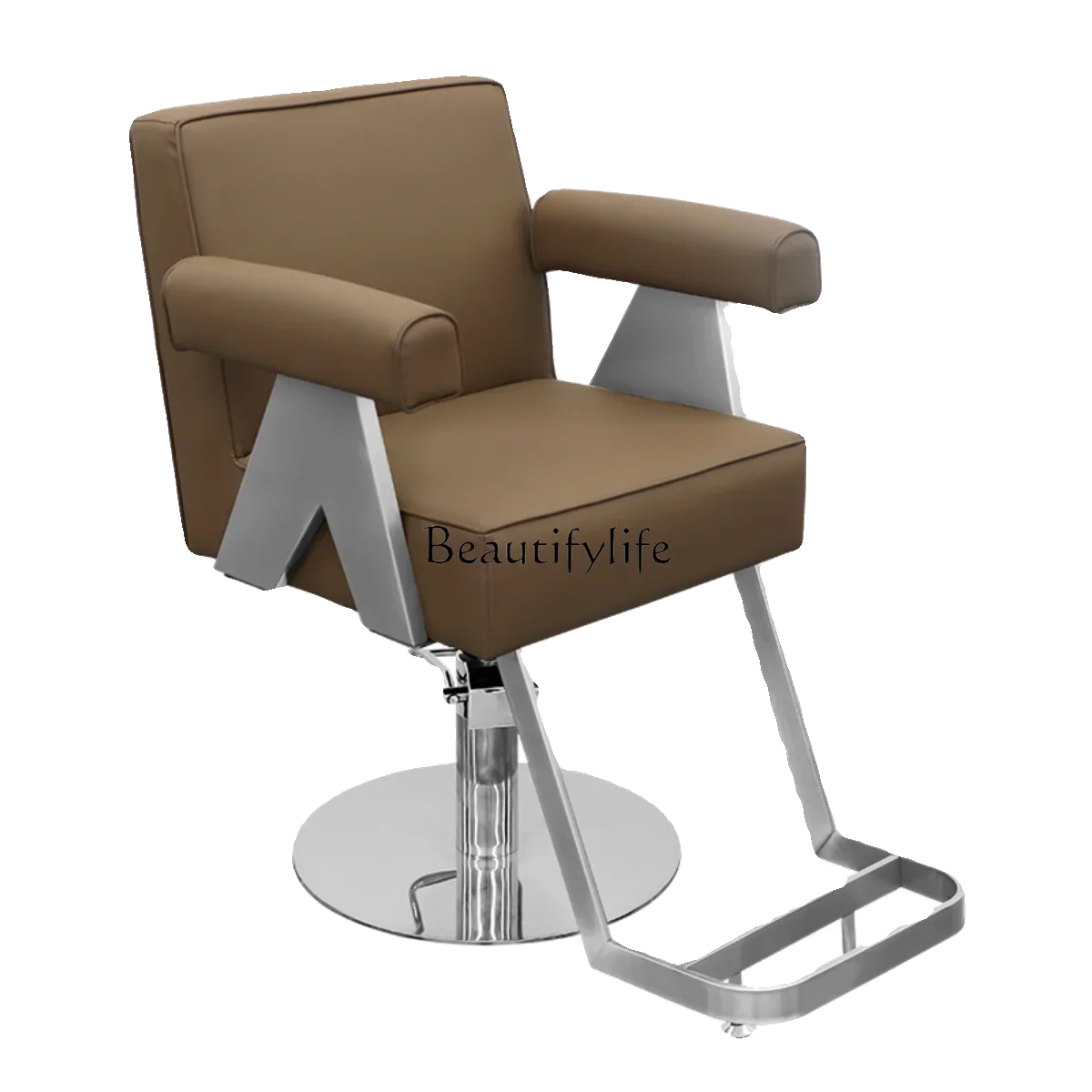 

For Hair Salon Fashion Barber Shop Hair Cutting Chair Adjustable Seat Put down Hot Dyeing Can Be Customized